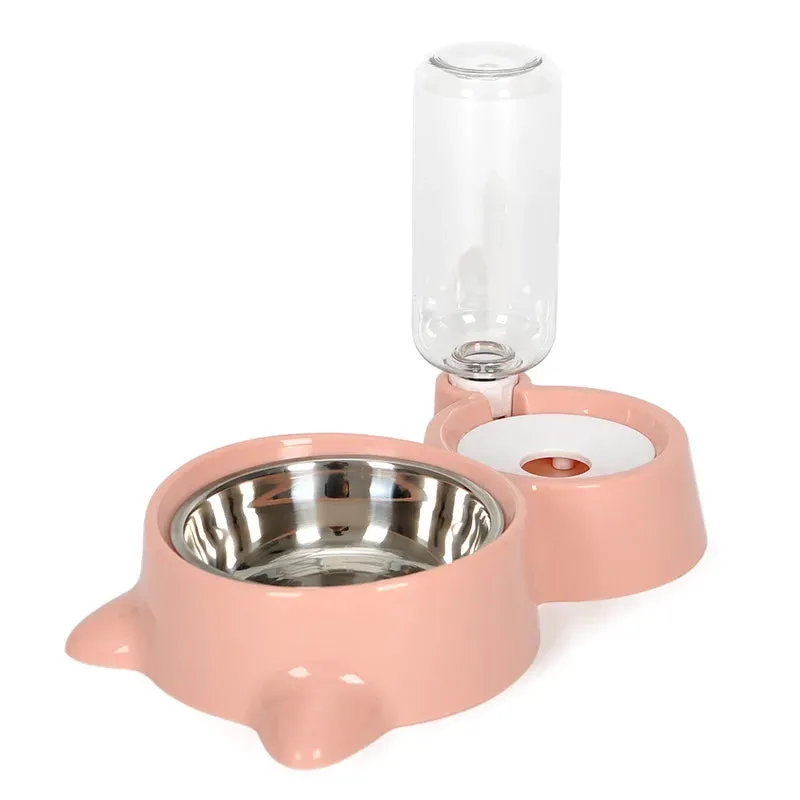 2-in-1 Automatic Pet Food and Water Feeder - Stylish Design