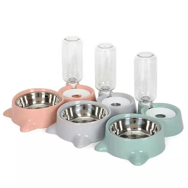 2-in-1 Automatic Pet Food and Water Feeder - Stylish Design