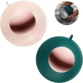 2 Pack Reusable Gel Lint Roller Ball for Pet Hair, Lint Roller Ball, Hair Remover Ball, Washable Lint Remover for Clothes, Portable Pet Hair Remover for Travel Household (Pink-Green)