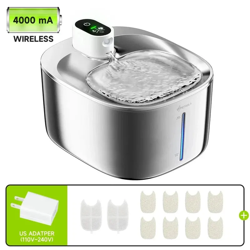 4L Automatic Stainless Steel Pet Water Fountain