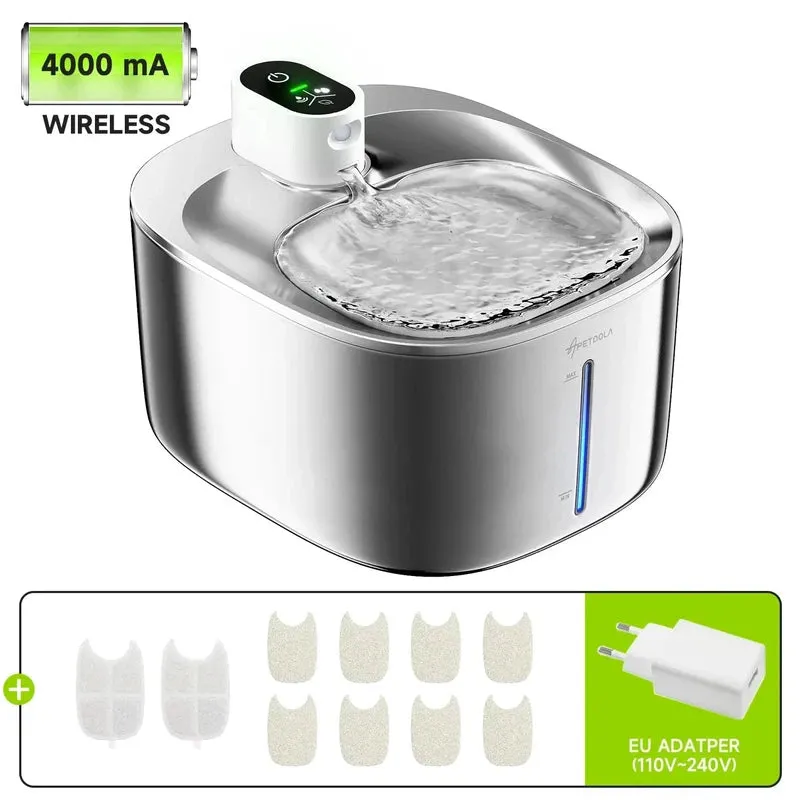 4L Automatic Stainless Steel Pet Water Fountain
