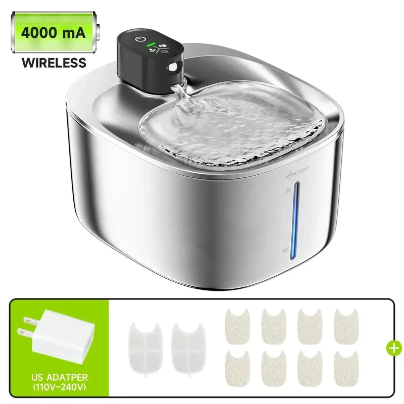 4L Automatic Stainless Steel Pet Water Fountain