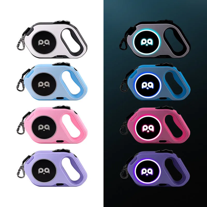 Amazon's new pet LED light automatic retractable leash outdoor cool dog leash light retractable tractor