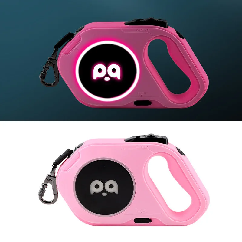 Amazon's new pet LED light automatic retractable leash outdoor cool dog leash light retractable tractor