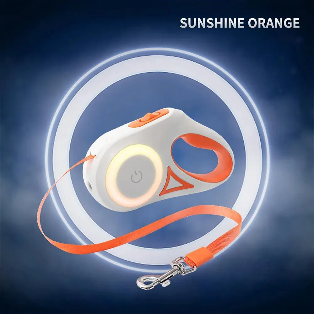 BrightPath Dog Leash: Retractable, Durable, and Illuminated for Safer Walks