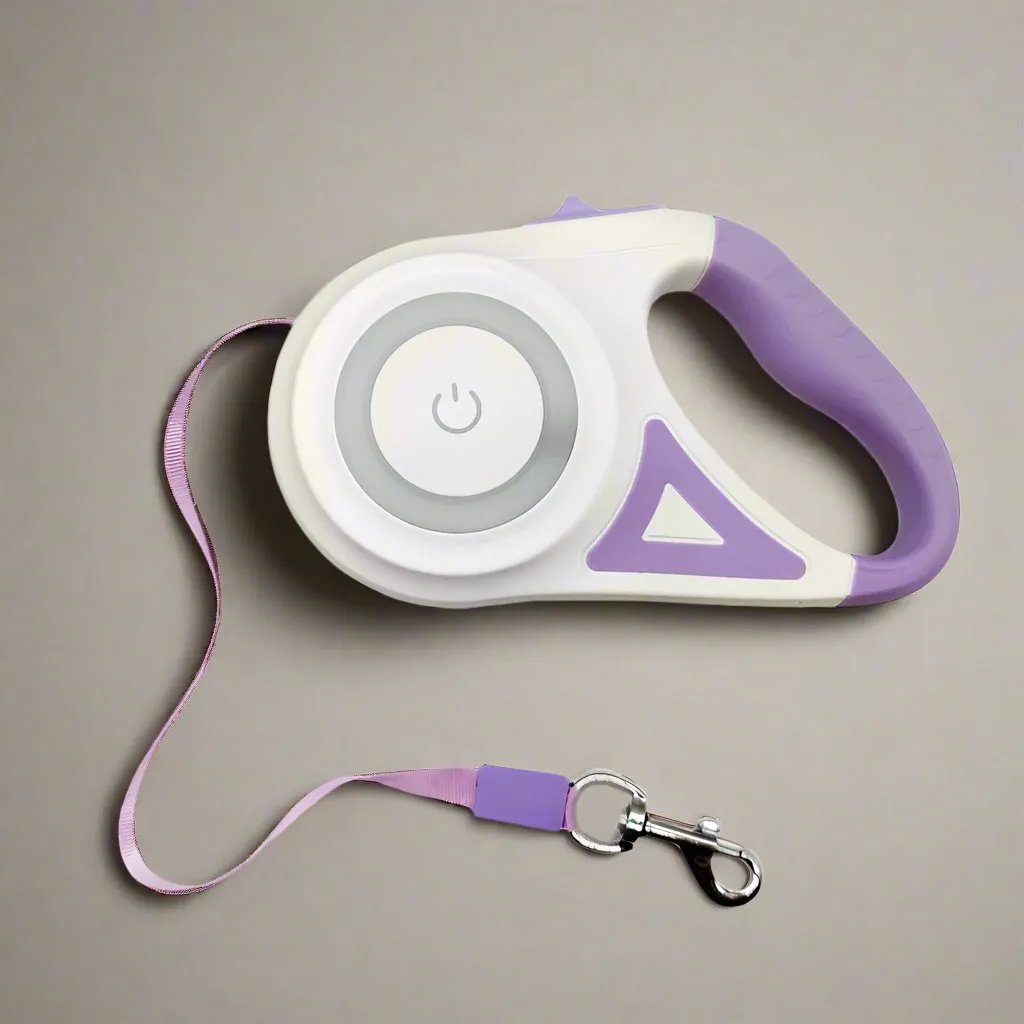 BrightPath Dog Leash: Retractable, Durable, and Illuminated for Safer Walks