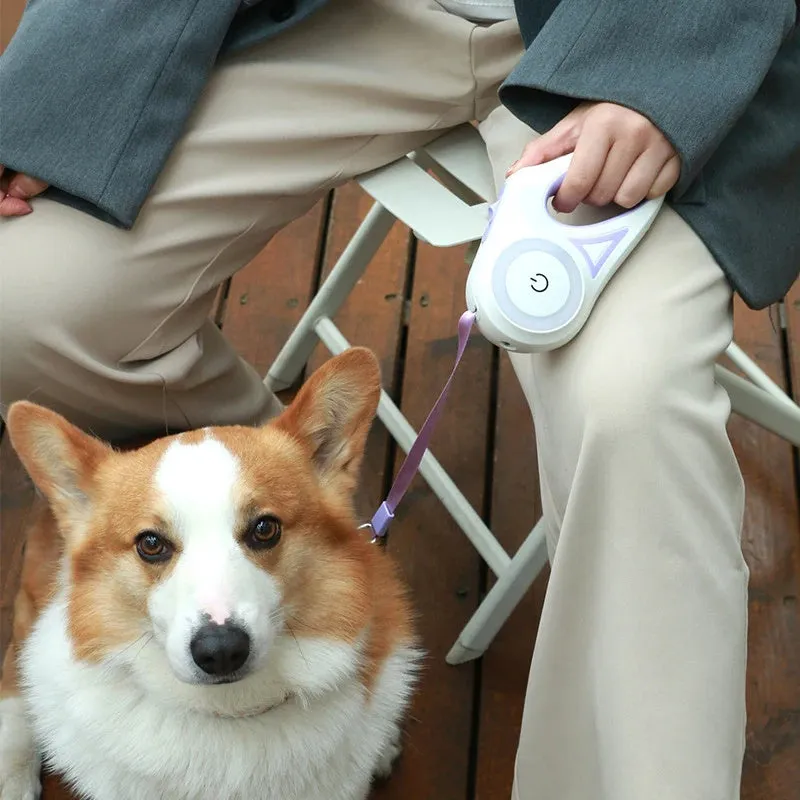 BrightPath Dog Leash: Retractable, Durable, and Illuminated for Safer Walks