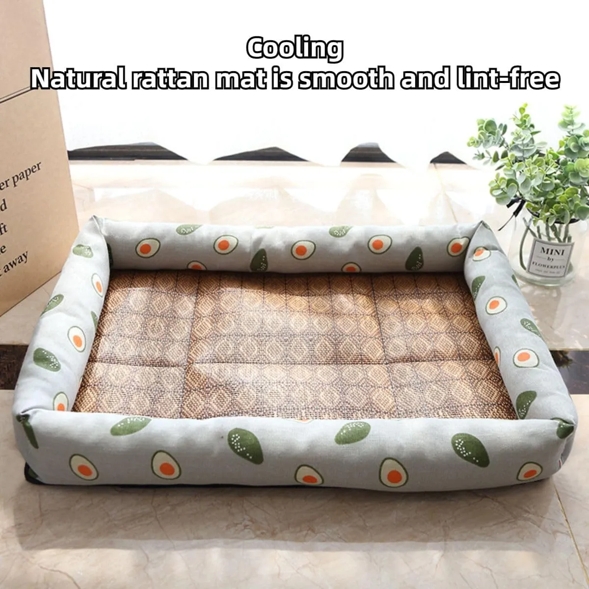 Cat Bed for Indoor Cats, Sleeping Mats Dog Kennel Indoor Puppy Cat Summer Pad Dog Bed Indoor Dog Cooling Mat Small Cat Dog Bed Comfortable Pet Nest (Navy,Small)
