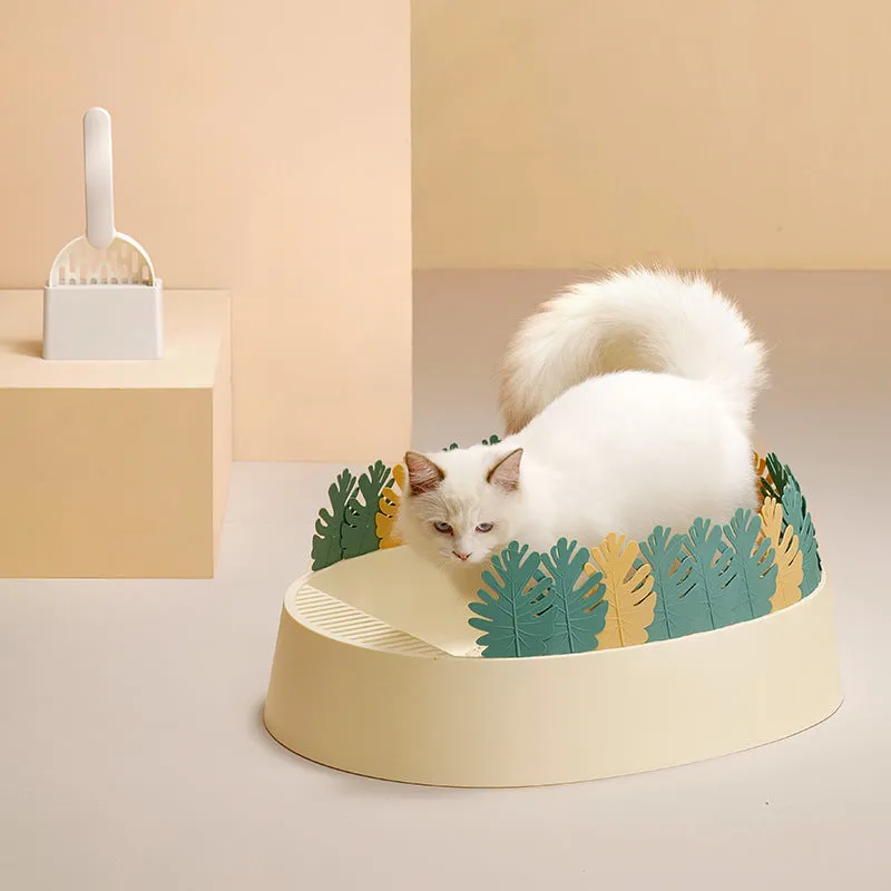 Cat Litter Box Semi-Enclosed Toilet