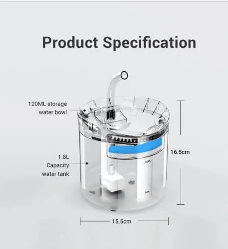 Cat Water Dispenser Animal Water Dispenser 61OZ Automatic Pet Water Dispenser, For Kittens