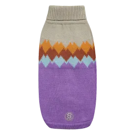 Cozy Fireside Purple Dog Sweater - Warm Knit Turtleneck for Pets