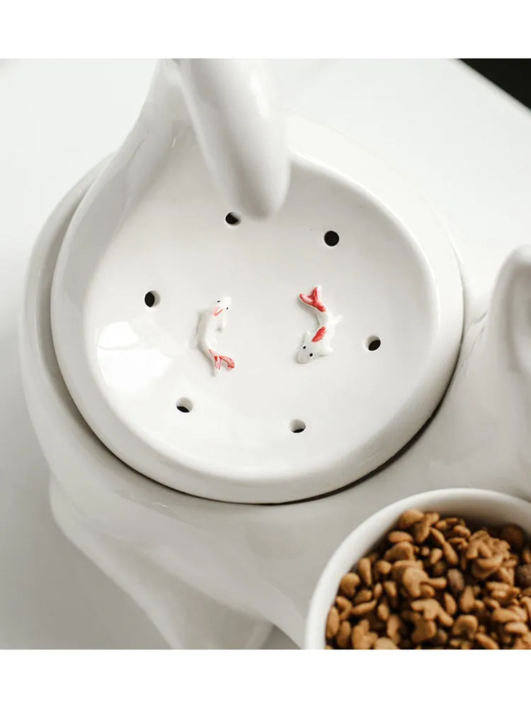 Cute Drinking Fountain With Automatic Circulation For Cats