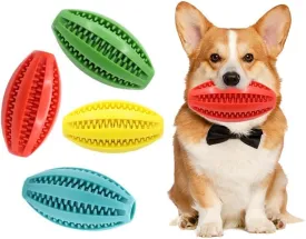 Dog Chew Toys for Puppy,Durable Rubber Dog Dental Chew Feeding Ball 4-Piece Set - Teeth Cleaning and Interactive Toy for Boredom Relief (4 Pack)