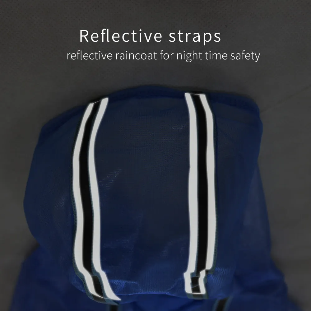 Dog Raincoat Puppy Clothes Pet Rain Jacket Reflective Waterproof Hooded Dog Coat
