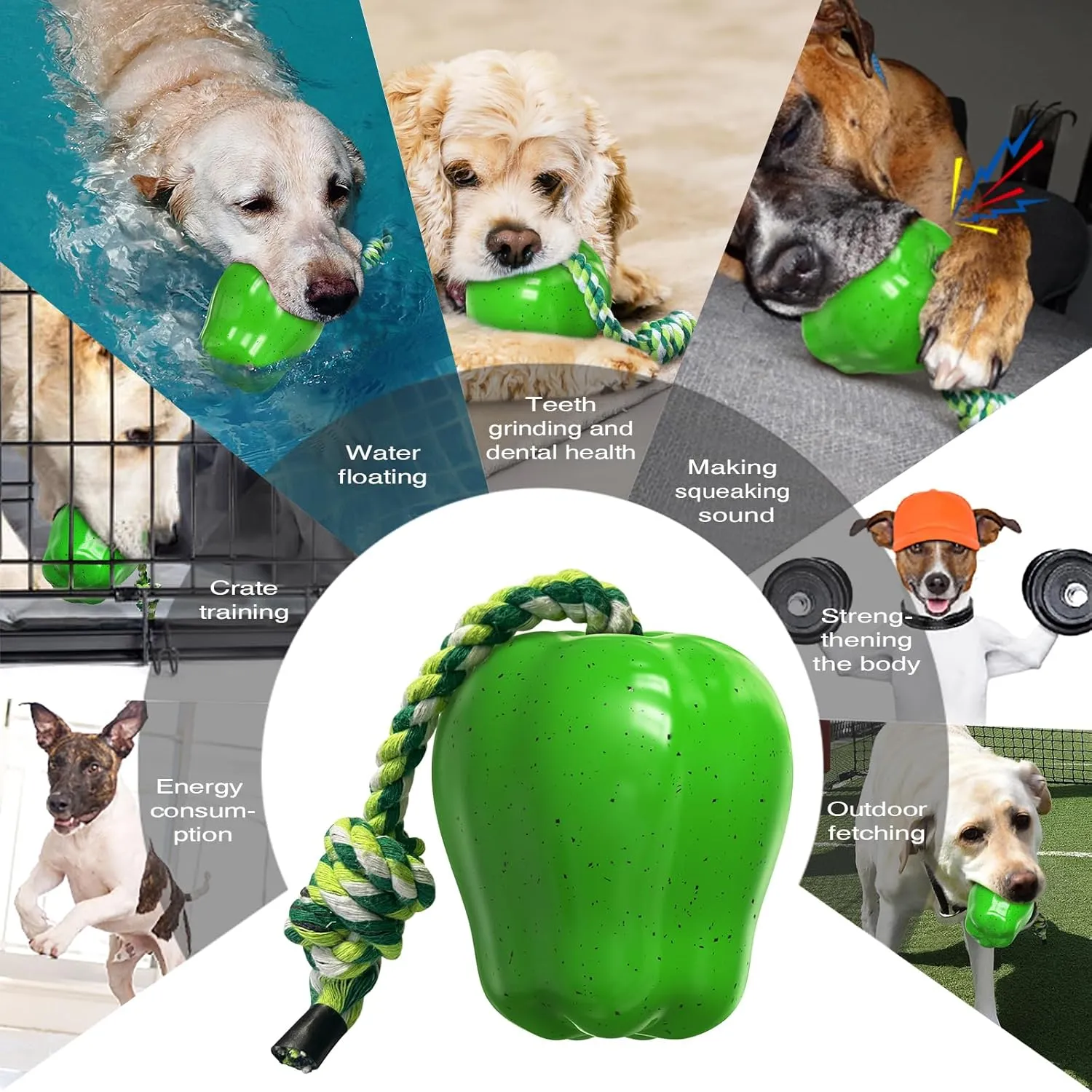 Dog Toy Multi-Functional Pet Toys Long Lasting Dog Chews Squeaky Dog Toys Tough Dog Toys for Gift