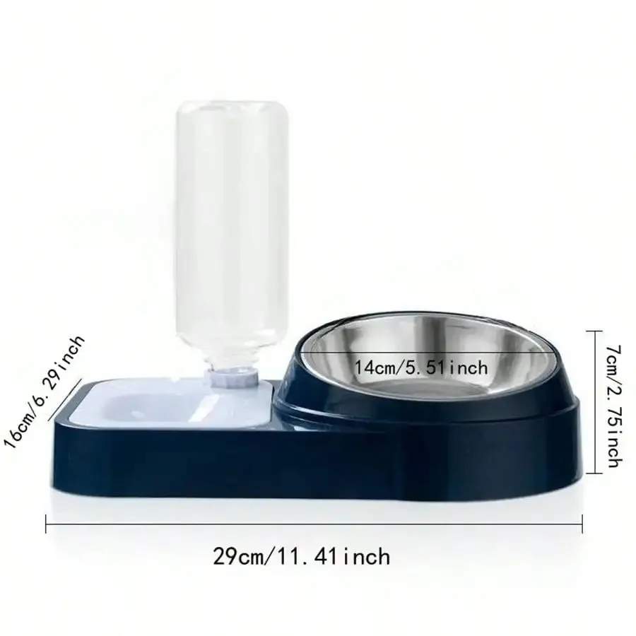 Double Bowl Cat Water Dispenser – No-Spill, Cervical Spine Protection