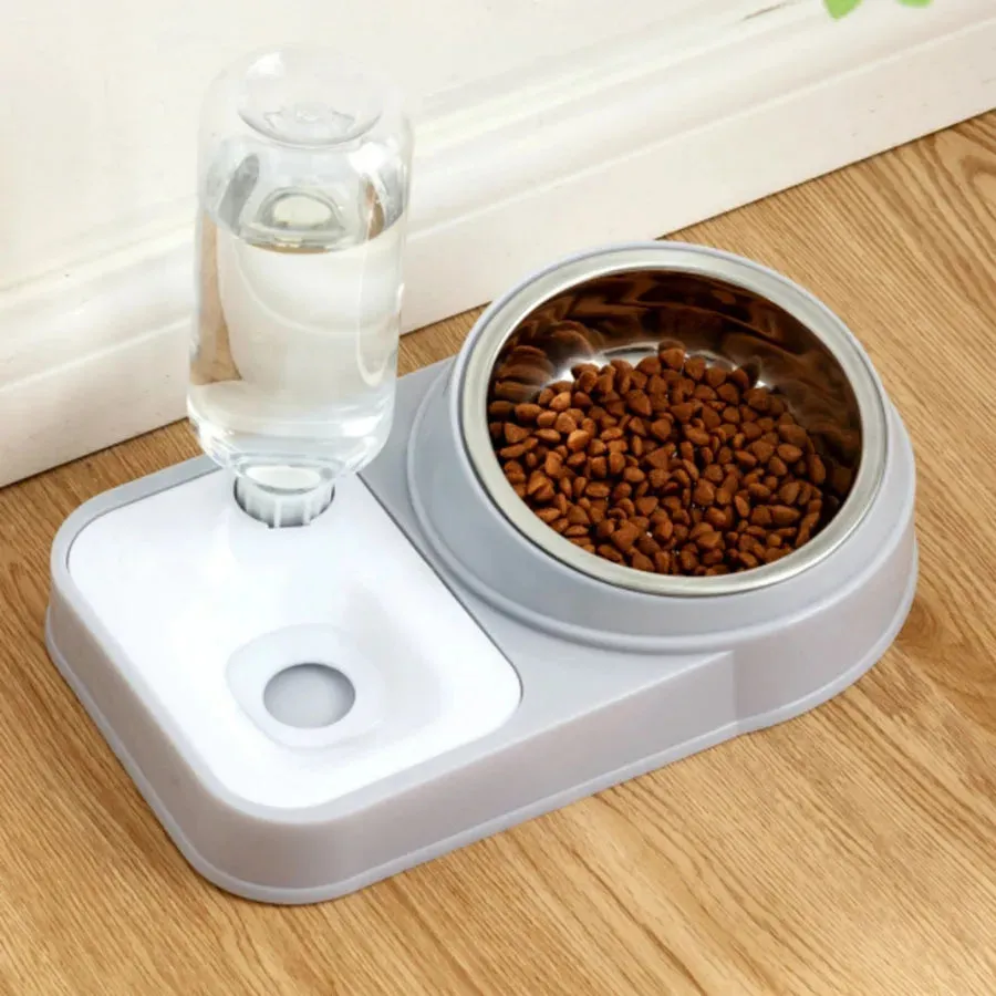 Double Bowl Cat Water Dispenser – No-Spill, Cervical Spine Protection
