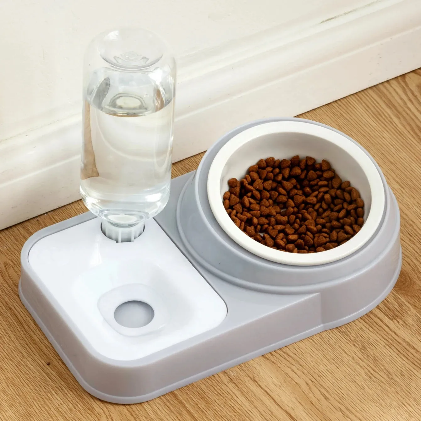 Double Bowl Cat Water Dispenser – No-Spill, Cervical Spine Protection