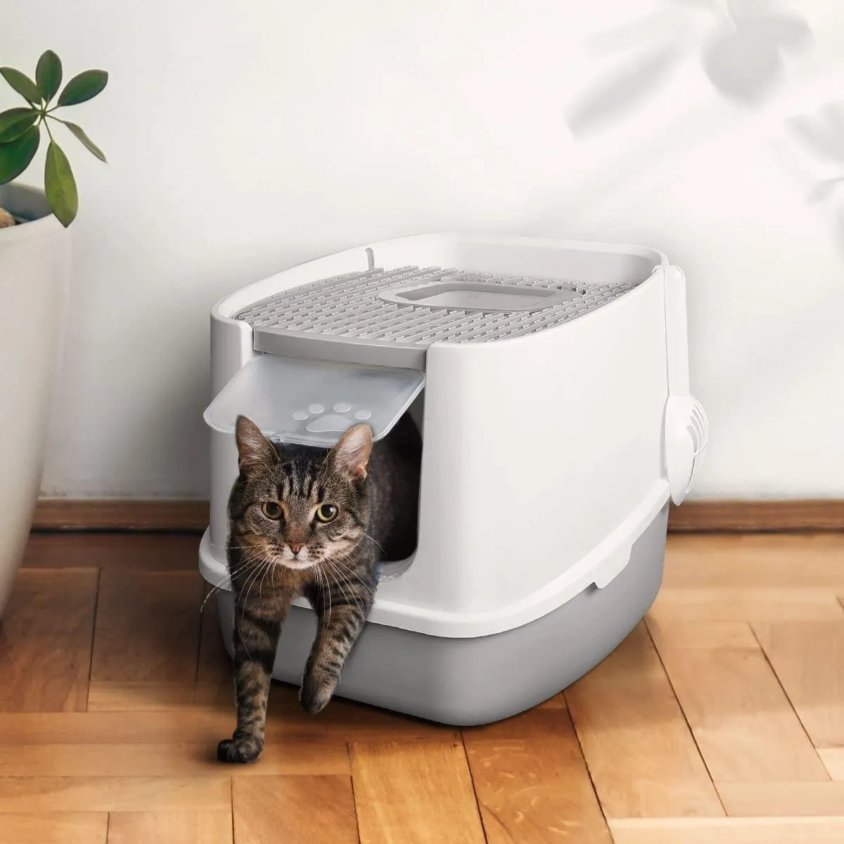 Fully Enclosed Hooded Cat Litter Box Kitty Litter Box Cat Litter House Toilet