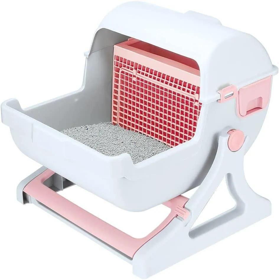 Fully Enclosed Hooded Cat Litter Box Kitty Litter Box Cat Litter House Toilet