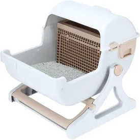 Fully Enclosed Hooded Cat Litter Box Kitty Litter Box Cat Litter House Toilet