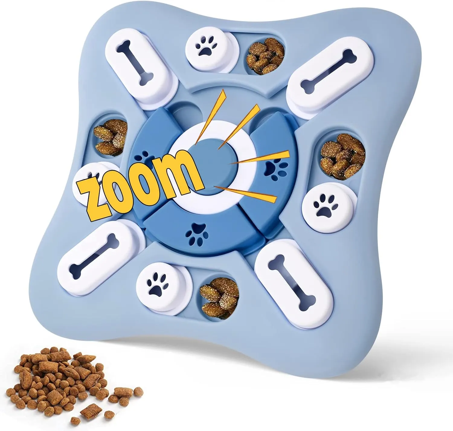 Interactive Dog Puzzle Toys - Enrichment & Mental Stimulation for Large, Medium & Small Dogs; Treat Dispensing Chew Toys for Puppy & Cats (Sky Blue)