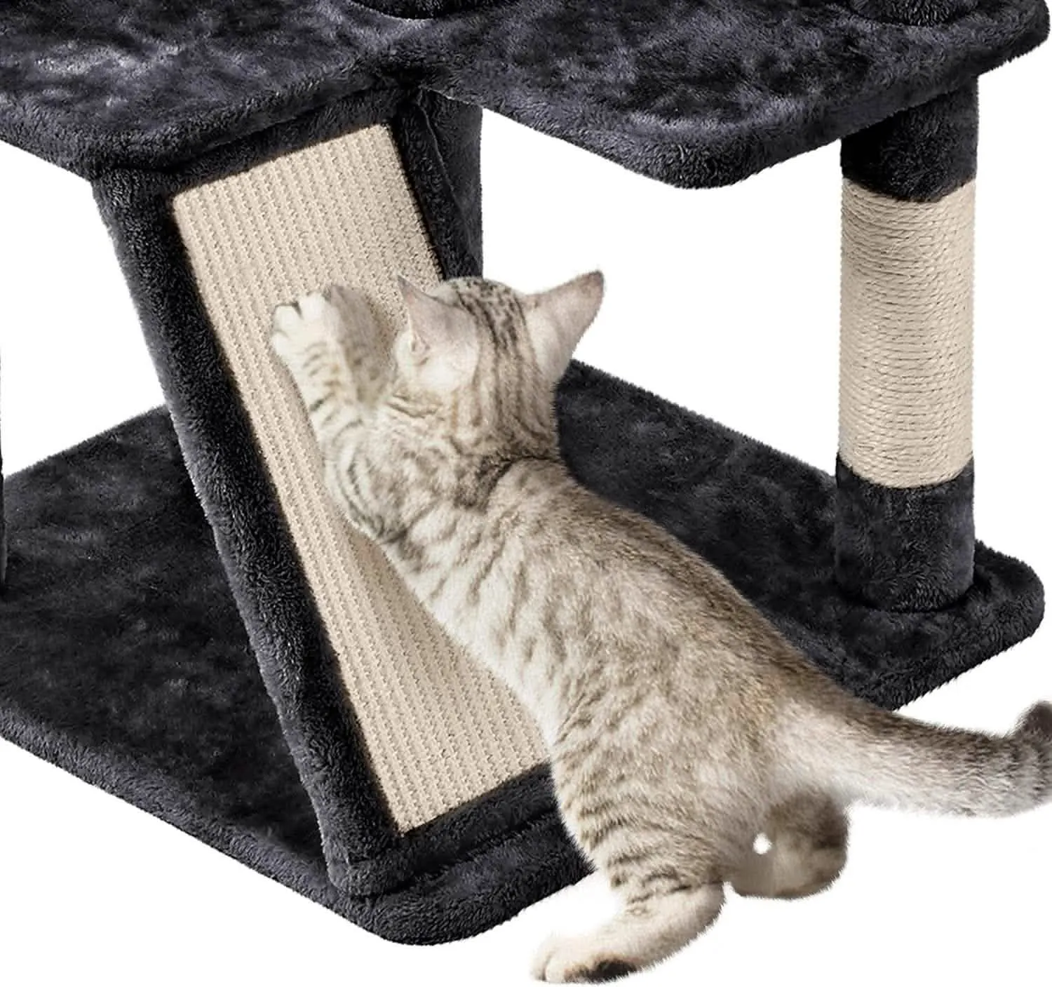Multi-Level Cat Tree Tower | Large Cat Furniture with Sisal Posts & Condo | Stable Activity Center for Indoor Cats