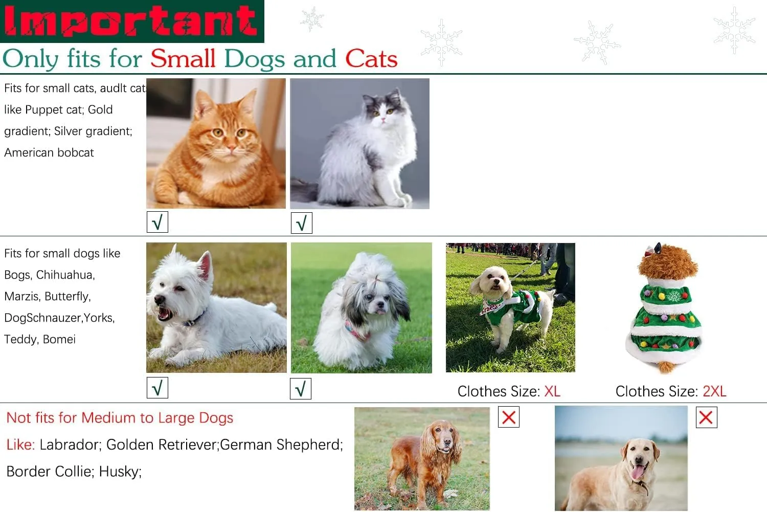 NACOCO Dog Cloak Pet Winter Clothes Christmas Tree Coat Cute and Warm Dog Costumes (Green, M)