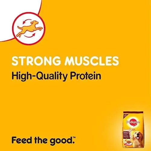 Pedigree Adult Dog Food, Meat and Rice, 3 kg Pack