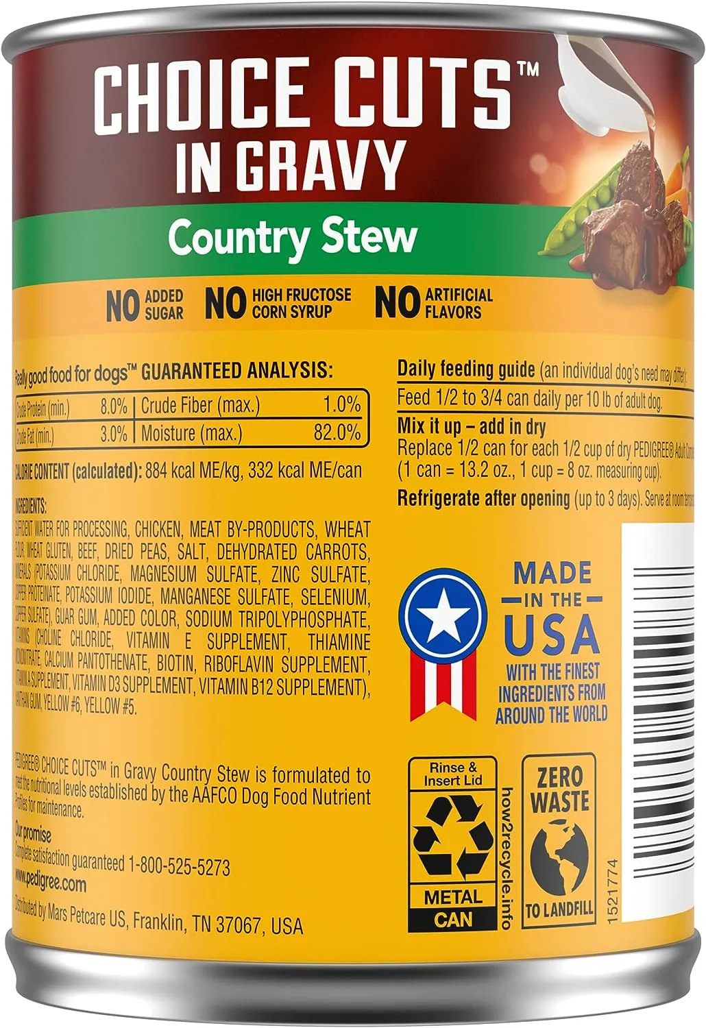 PEDIGREE CHOICE CUTS ADULT WET DOG FOOD COUNTRY STEW 375G - PCCCS375