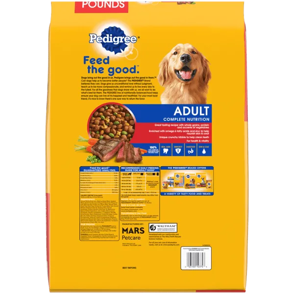 PEDIGREE® Dry Dog Food Adult Grilled Steak & Vegetable Flavor
