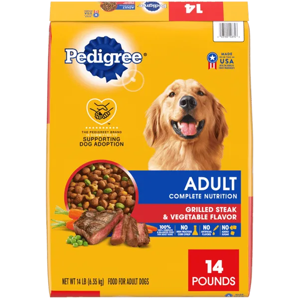 PEDIGREE® Dry Dog Food Adult Grilled Steak & Vegetable Flavor