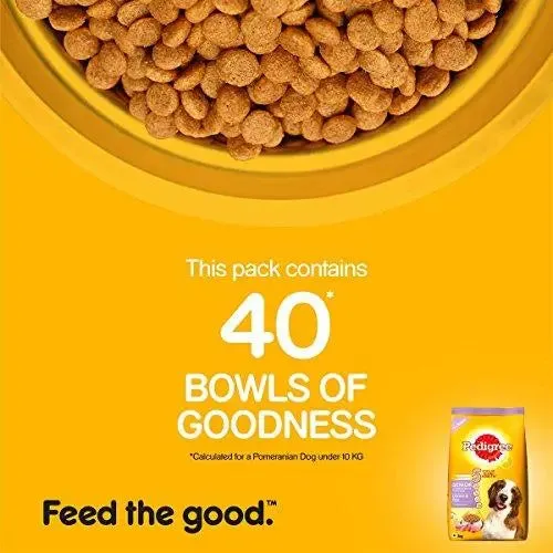 Pedigree Dry Dog Food, Chicken & Rice for Senior Dogs (7 Years ) – 3 kg Pack
