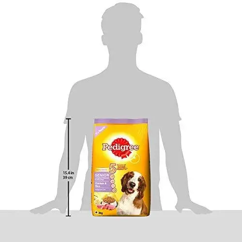 Pedigree Dry Dog Food, Chicken & Rice for Senior Dogs (7 Years ) – 3 kg Pack