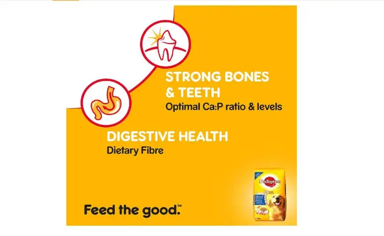 Pedigree Dry Dog Food, Chicken & Vegetables for Adult Dogs – 10 kg