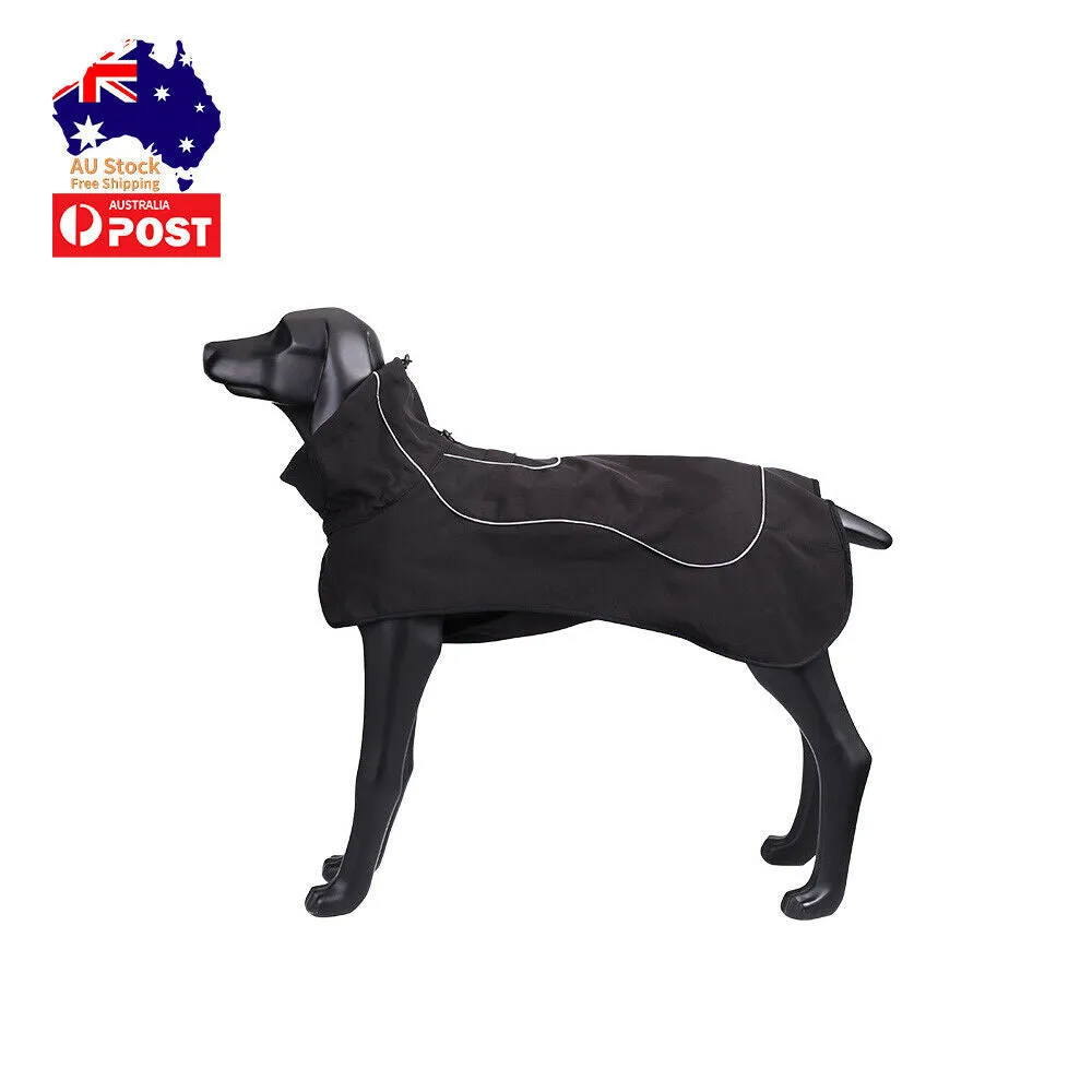 Pet Dog Raincoat Rain Coat Jacket Windbreaker Waterproof Clothes Harness Hole