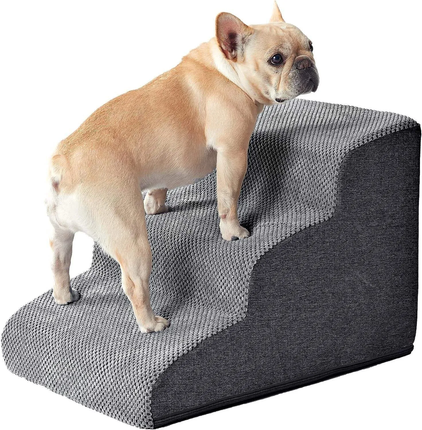 Pet Dog Stairs for Puppies, Three-Step pet Steps for Puppies, cat Stairs Dog Steps for Sofa Chairs and beds, high Bed Climb, Non-Slip Balanced Dog Indoor Steps,