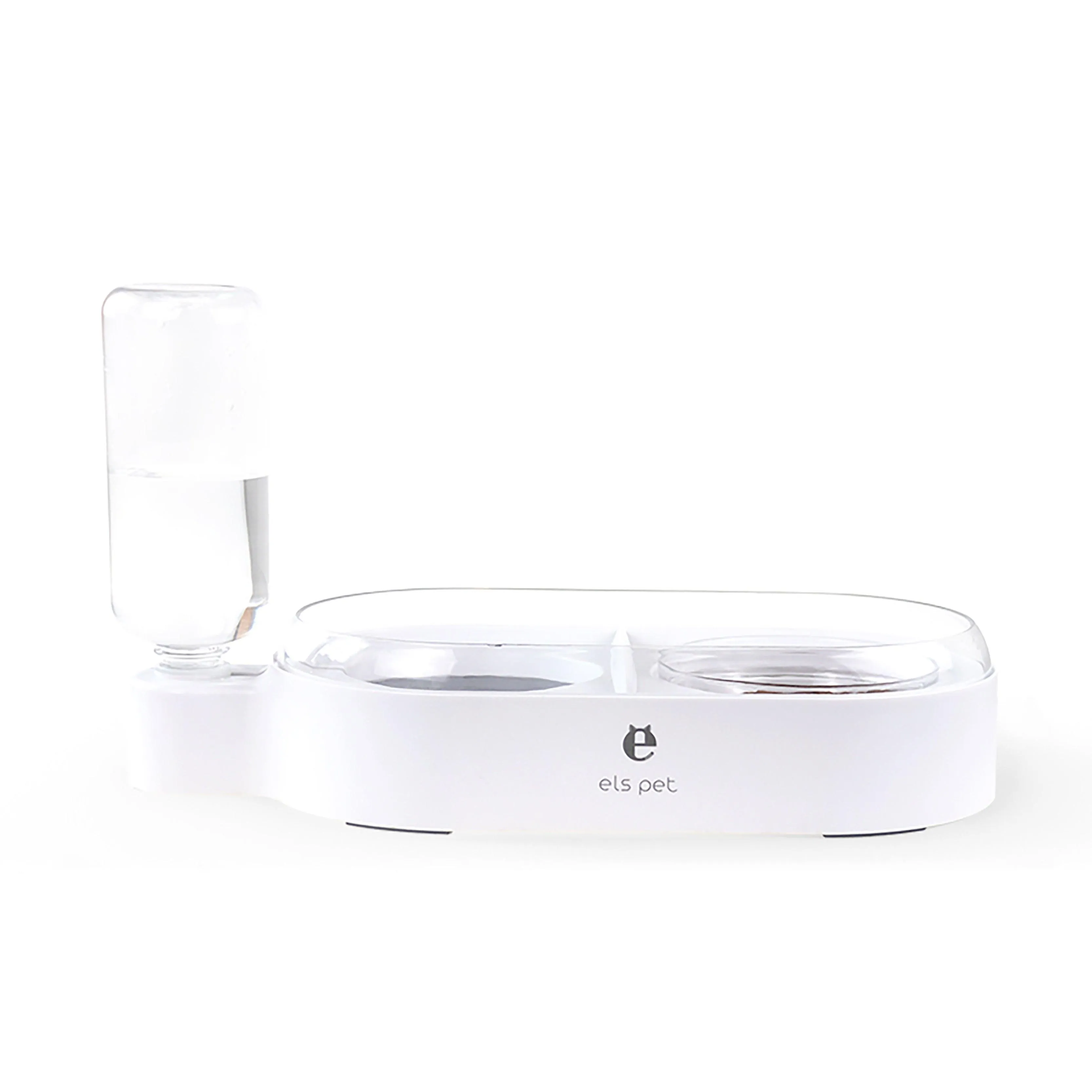 Pet Feeder 2-in-1 drinking and food bowl with splash