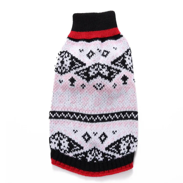 Pet Festive Classic Fair Isle Sweater in Pink and Navy