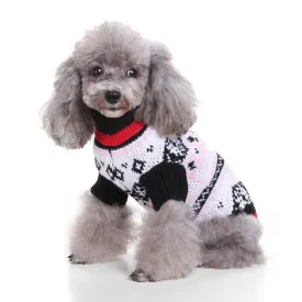 Pet Festive Classic Fair Isle Sweater in Pink and Navy
