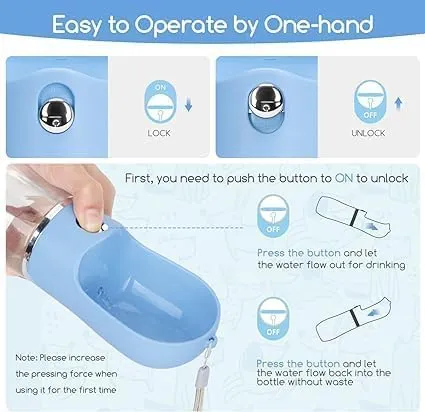 Pet Portable Drinking Water Bottle with Push Button
