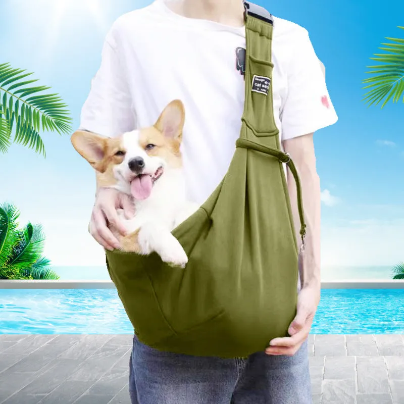 Pet Puppy Carrier Bag Cats Outdoor Travel Dog Cotton Shoulder Crossbody Bag