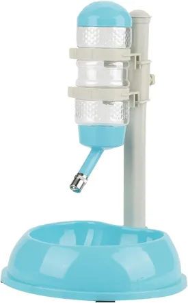 Pet Water Dispenser and Food Bowl, Pet Dog Cat Water Food Feeder Bowl Bottle Standing Dispenser, Height Adjustable Automatic Water Dispenser Feeding Station for Pets Cats Dogs