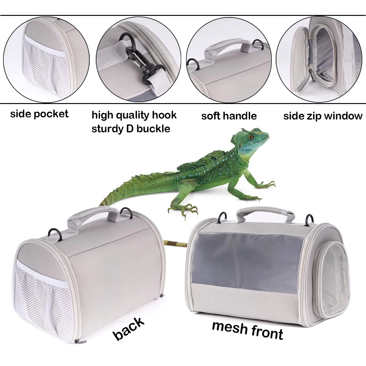 Portable Clear Bird Parrot Transport Cage Breathable Bird Carrier Travel Bag Small Pet Access Window Collapsible Outdoor Bag
