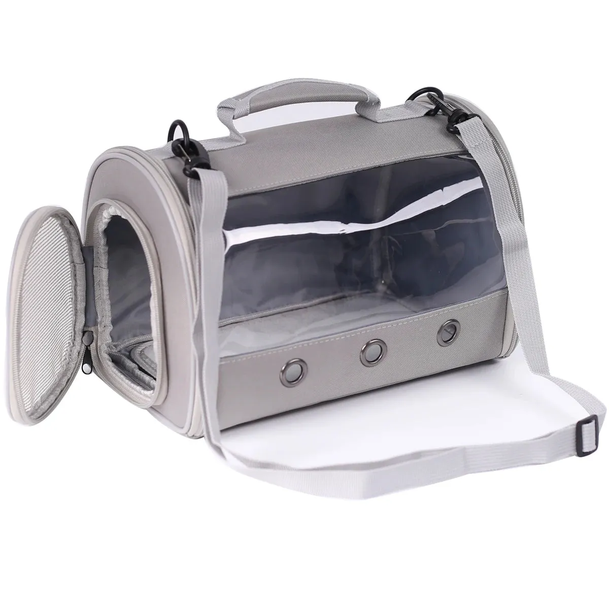 Portable Clear Bird Parrot Transport Cage Breathable Bird Carrier Travel Bag Small Pet Access Window Collapsible Outdoor Bag