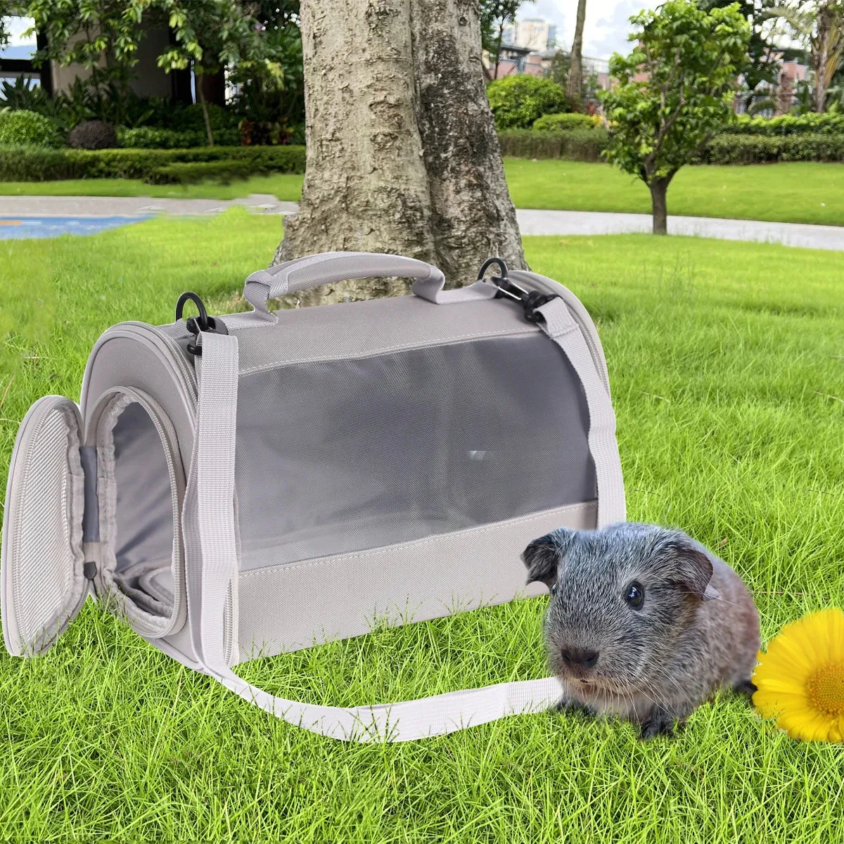 Portable Clear Bird Parrot Transport Cage Breathable Bird Carrier Travel Bag Small Pet Access Window Collapsible Outdoor Bag