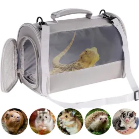 Portable Clear Bird Parrot Transport Cage Breathable Bird Carrier Travel Bag Small Pet Access Window Collapsible Outdoor Bag