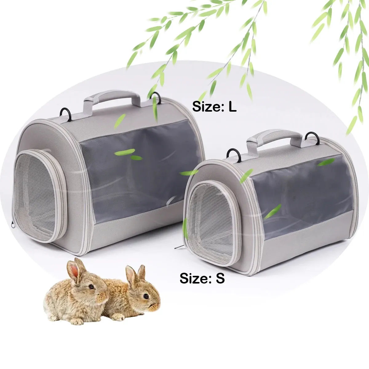 Portable Clear Bird Parrot Transport Cage Breathable Bird Carrier Travel Bag Small Pet Access Window Collapsible Outdoor Bag