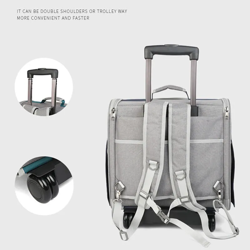 Portable Pet Carrier For Outdoor Large Breathable Oxford Cat Backpack