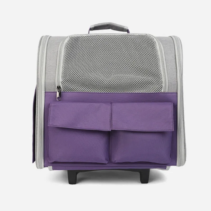 Portable Pet Carrier For Outdoor Large Breathable Oxford Cat Backpack